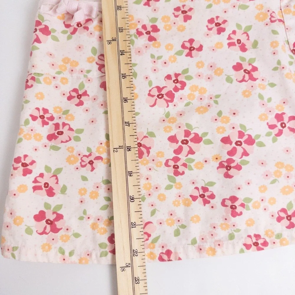 Old Navy‎ Floral Jumper Dress Set Kids 4T Pink Vintage Y2K Cotton Bloomers 2pc